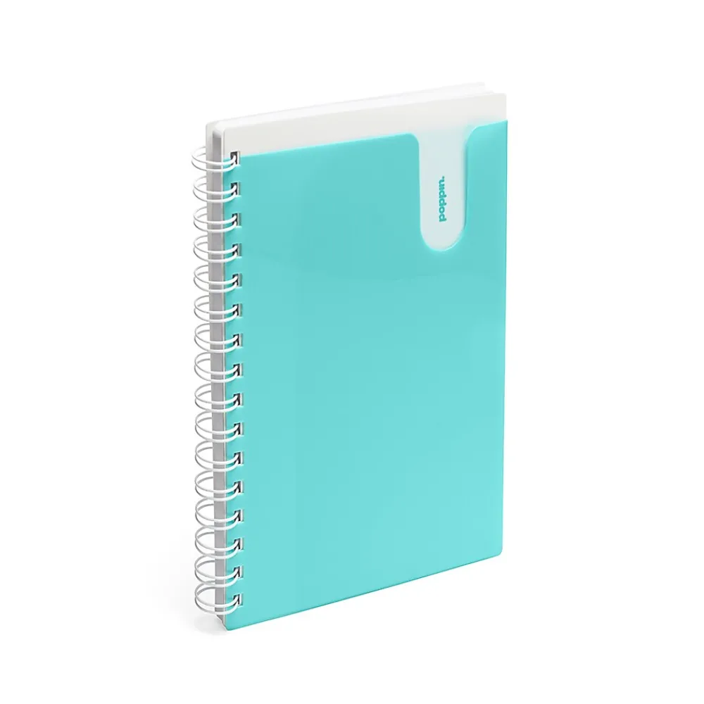 Subject Notebooks|Poppin 1-Subject Notebooks, 6" x 8", College Ruled, 80 Sheets, Blue, 24/Carton (101351-MC)