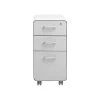 File Cabinets*Poppin The Sort-It-Out 3-Drawer Mobile Vertical File Cabinet, Letter/Legal Size, Lockable, White/Light Gray (104743)