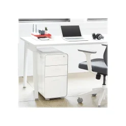 File Cabinets*Poppin The Sort-It-Out 3-Drawer Mobile Vertical File Cabinet, Letter/Legal Size, Lockable, 25