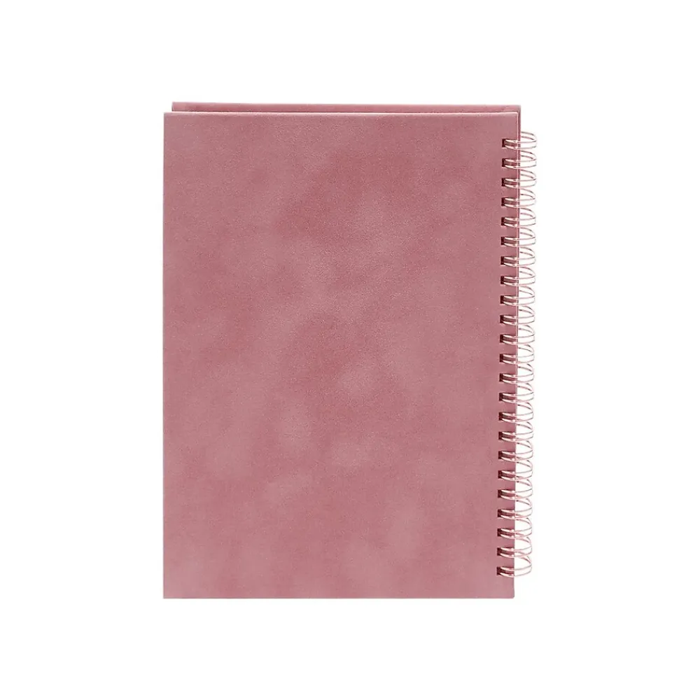 Notebooks|Poppin Velvet Professional Notebooks, 6" x 8.25", Dotted, 40 Sheets, Pink (106161)