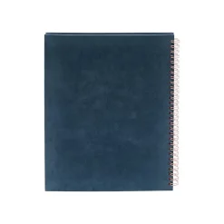 Notebooks|Poppin Velvet Professional Notebooks, 8.25" x 10.25", Narrow Ruled, 40 Sheets, Blue (106159)