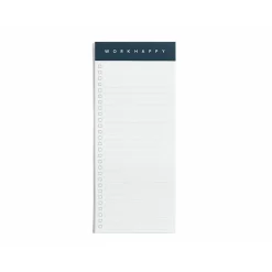 Notepads|Poppin Work Happy Magnetic List Pads, Lagoon/Clay/Olive, 50 Sheets/Pad, 3 Pads/Pack (106511)