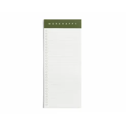 Notepads|Poppin Work Happy Magnetic List Pads, Lagoon/Clay/Olive, 50 Sheets/Pad, 3 Pads/Pack (106511)