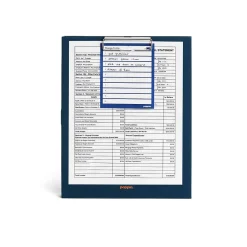 Work Happy Plastic Portfolio Case, Lagoon/Clay (106646)<Poppin Hot