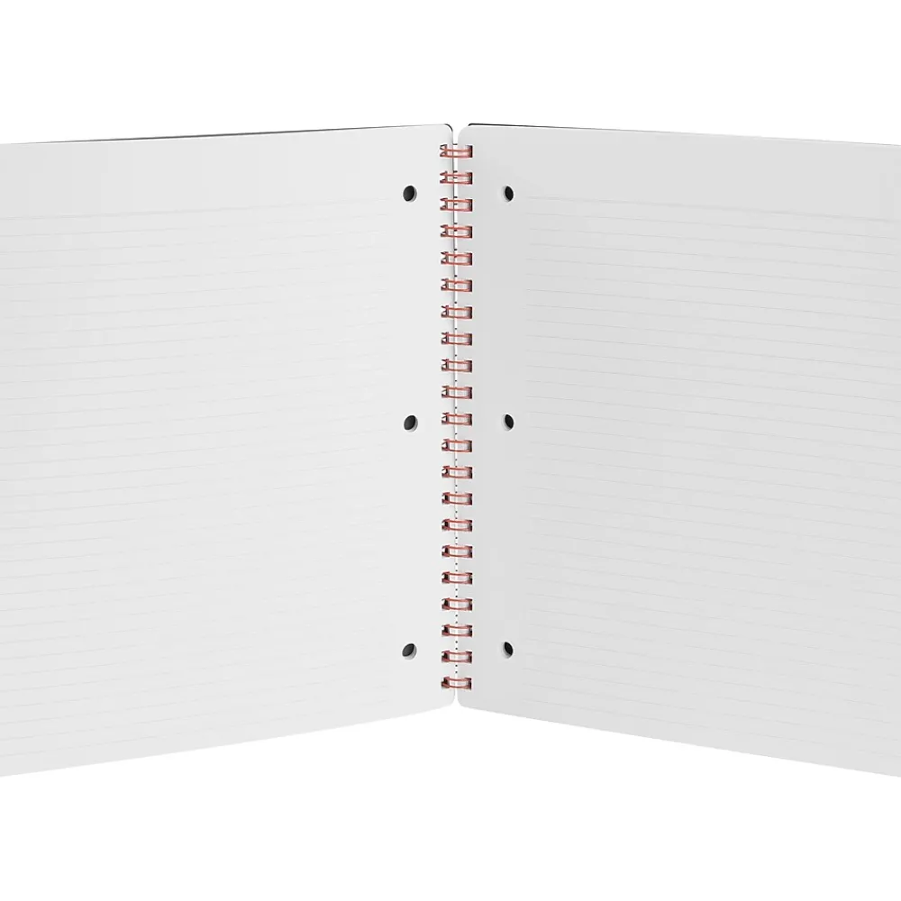 Subject Notebooks|Poppin Work Happy 1-Subject Notebook, 8.5" x 11", Ruled, 40 Sheets, Light Gray (108849)