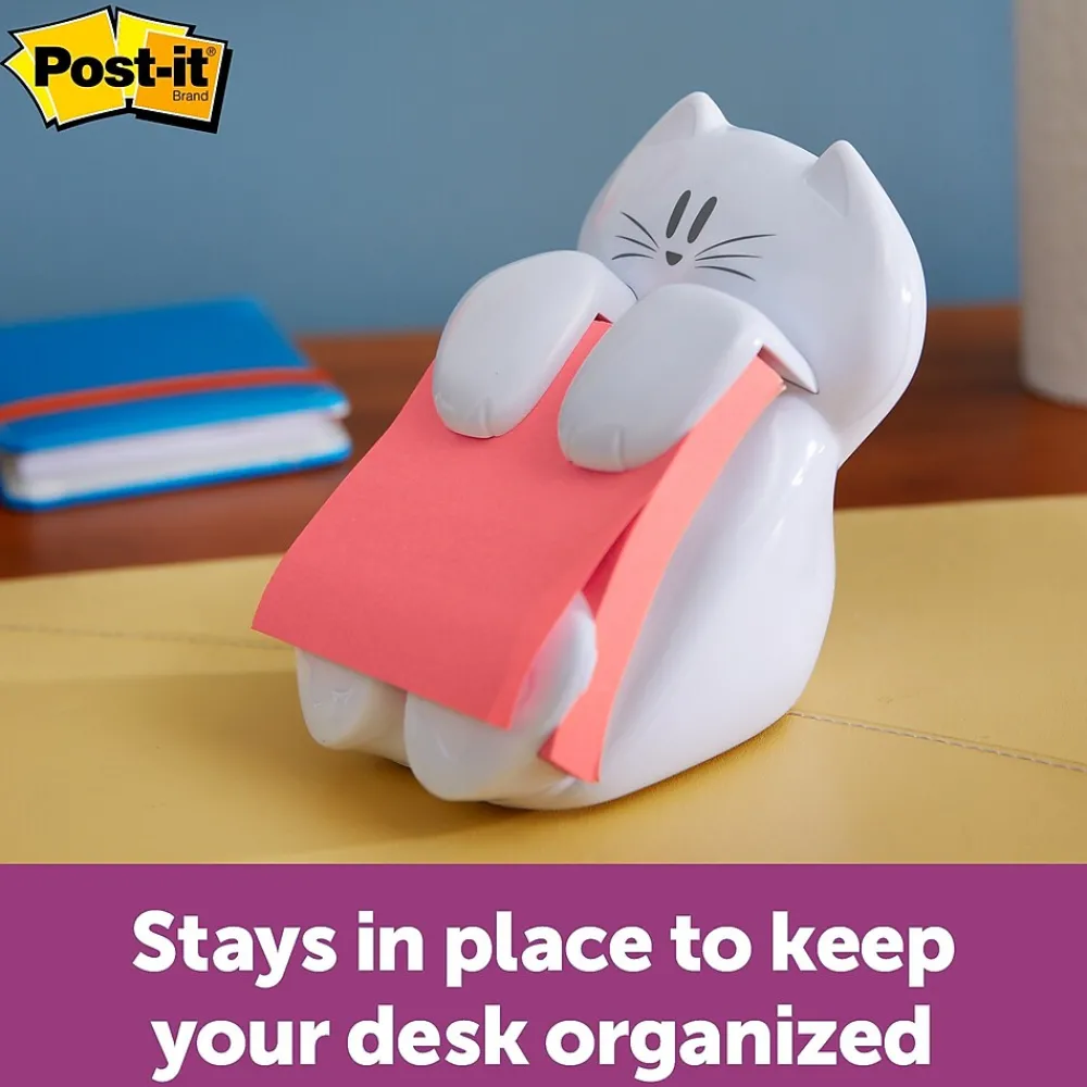 Pop-Up Dispensers*Post-it ® Cat Pop-Up Dispenser for 3" x 3" Notes, White (CAT-330)