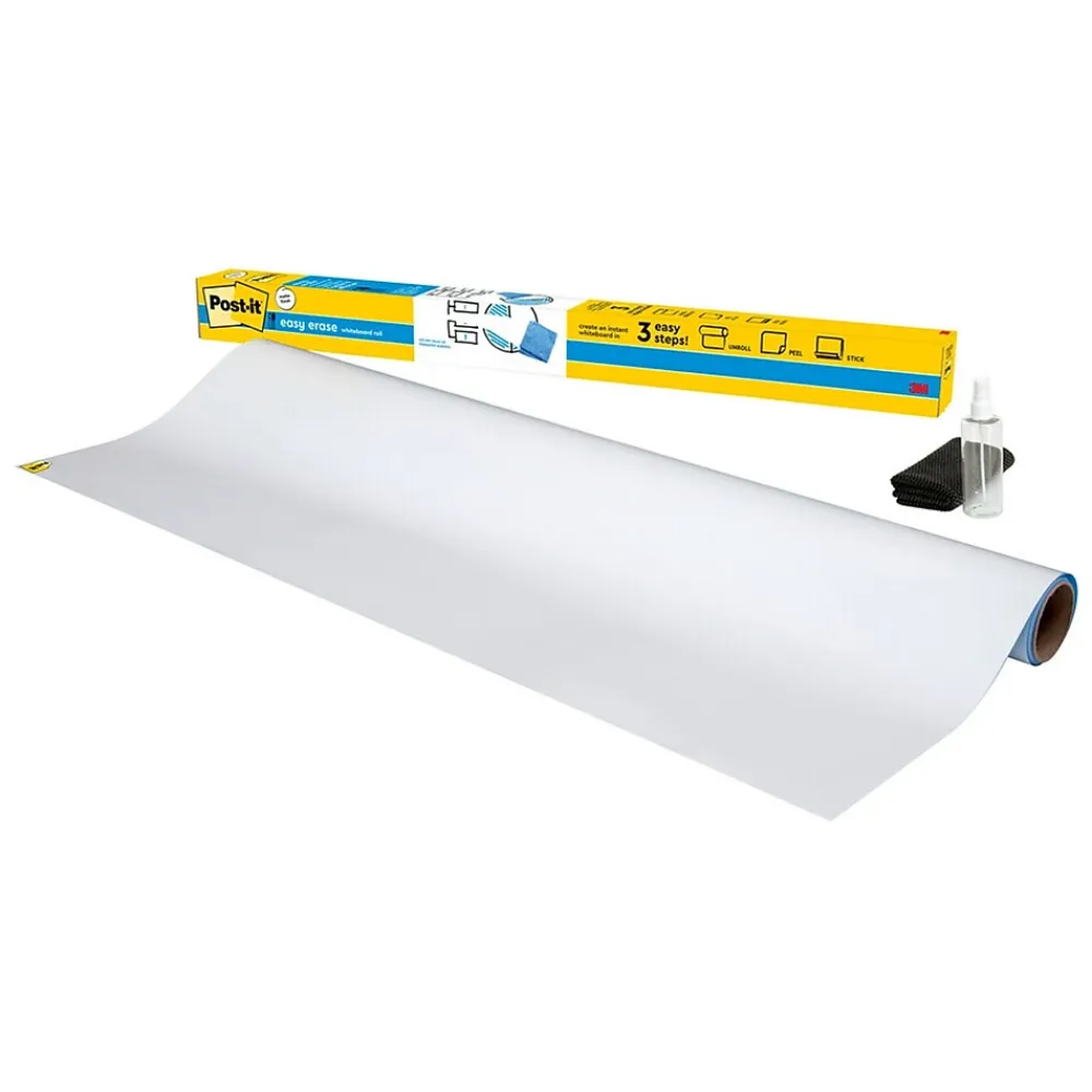 Dry Erase*Post-it Easy Erase Plastic Adhesive Dry-Erase Whiteboard, 6' x 4' (FWS6X4)