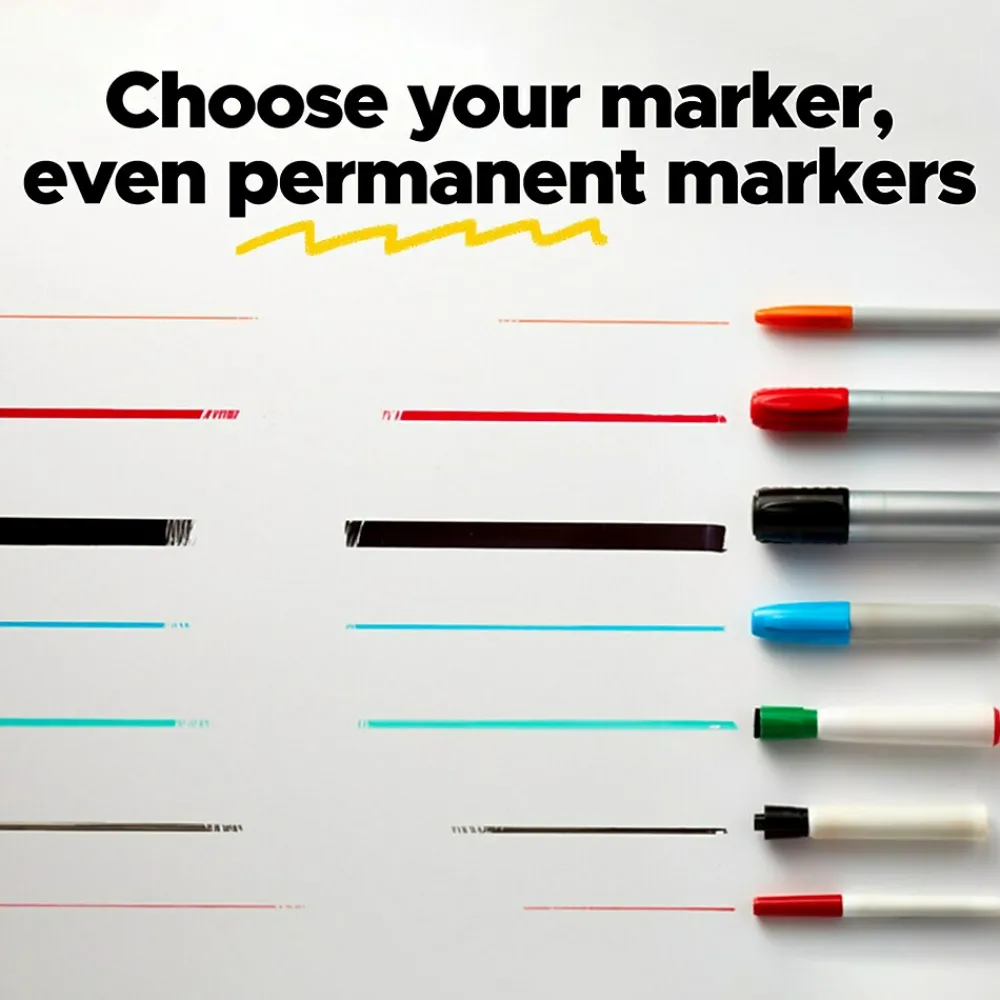 Dry Erase*Post-it Easy Erase Plastic Adhesive Dry-Erase Whiteboard, 8' x 4' (FWS8X4)