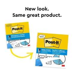 Dry Erase*Post-it Easy Erase Plastic Adhesive Dry-Erase Whiteboard, 9.1" x 9.1", 2/Pack (FWS-Sheets-2PK)