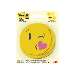Post-It Notes*Post-it Emoji designs Super Sticky Printed Notes, 3" x 3", Yellow, 30 Sheets/Pad, 2 Pads/Pack (BC-2030-EMOJI)