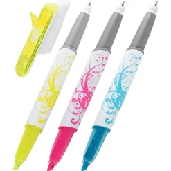 Highlighters|Post-it ® Flag + Highlighter & Pen, 150 Flags/Pack, 3 Highlighter Pens/Pack (691-HLP3-BLK)