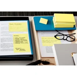 Post-It Notes*Post-it Greener Recycled Notes, 3" x 5", Canary Collection, 100 Sheet/Pad, 12 Pads/Pack (655RPYW)
