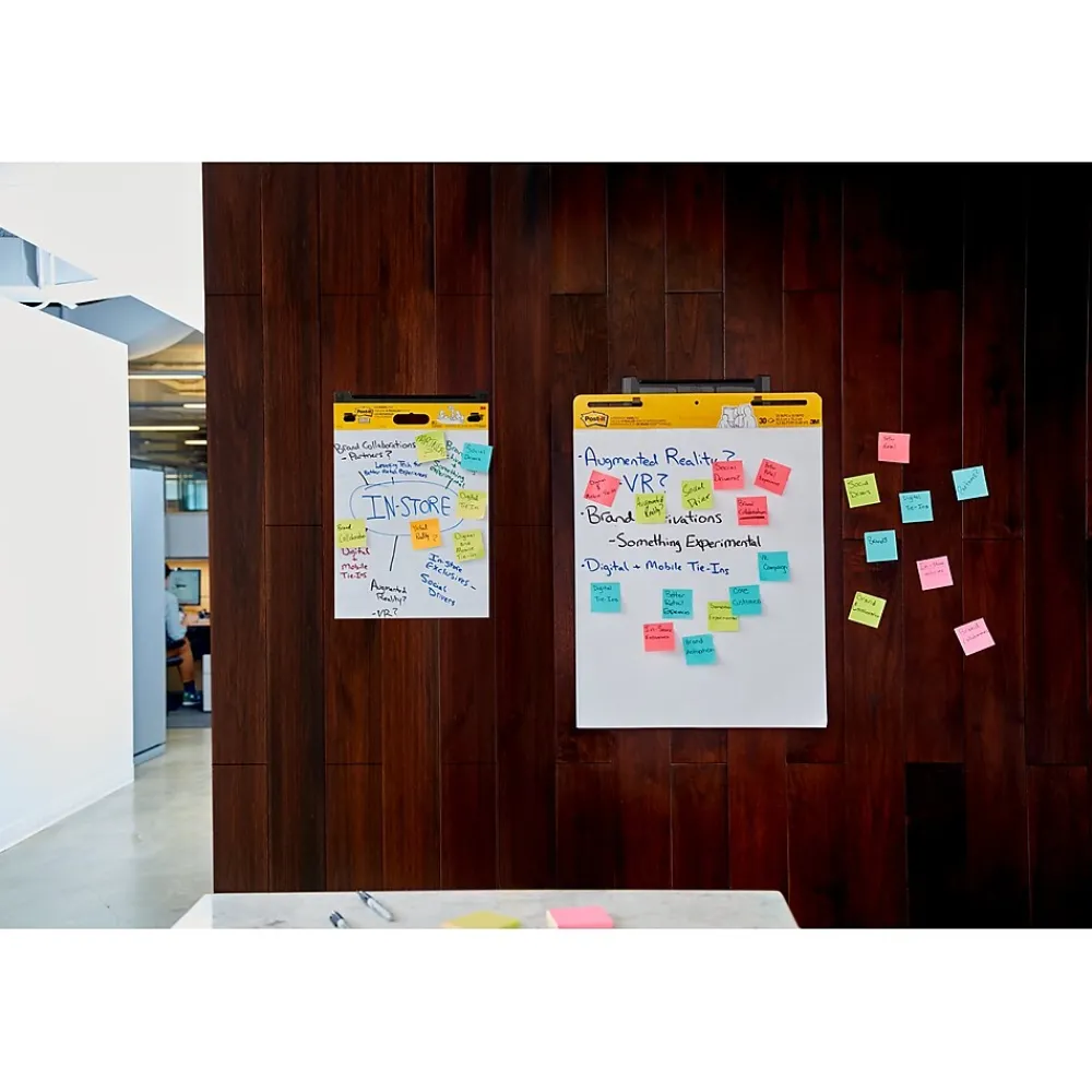 Easel Paper Pads*Post-it ® Mini Super Sticky Wall Easel Pad, 15" x 18", 20 Sheets/Pad, 6 Pads/Pack (577SS)