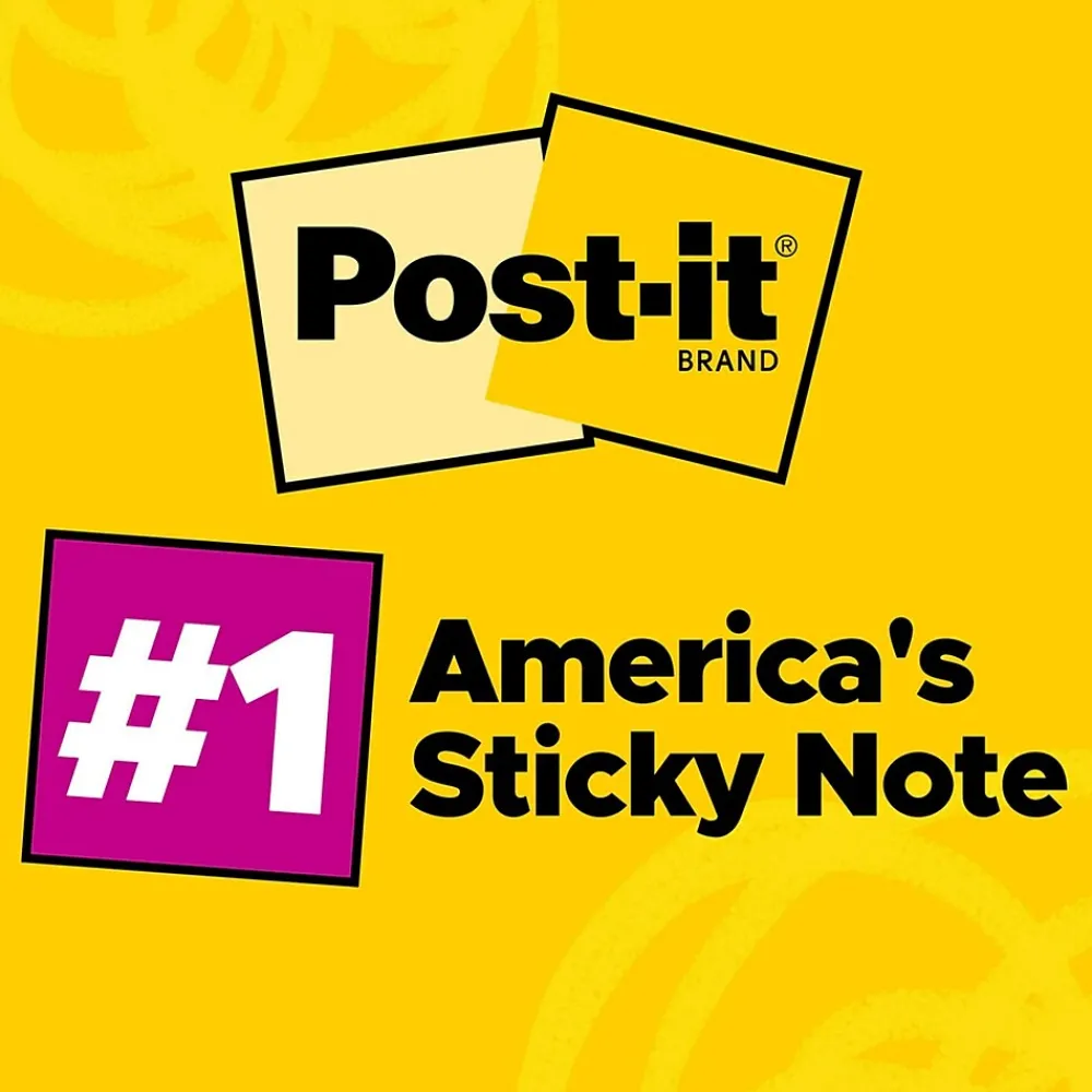 Post-It Notes*Post-it Notes, 1 3/8" x 1 7/8", Collection, 100 Sheet/Pad, 12 Pads/Pack (653-YW) Canary