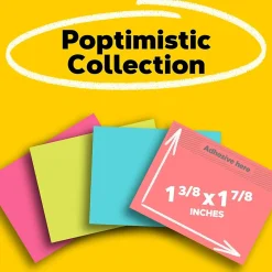 Sticky Notes*Post-it Notes, 1 3/8" x 1 7/8", Poptimistic Collection, 50 Sheet/Pad, 8 Pads/Pack (653-8AF)