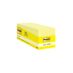 Sticky Notes*Post-it Notes, 3" x 3", Canary Collection, 90 Sheet/Pad, 24 Pads/Pack (65424CP)