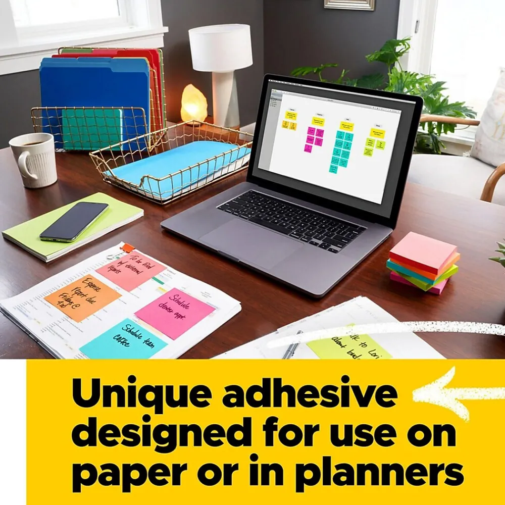 Post-It Notes*Post-it Pop-up Notes, 3" x 3", Jaipur Collection, 100 Sheet/Pad, 3 Pads/Pack (3301-3AU-FF)