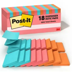 Post-It Notes*Post-it Pop-up Notes, 3" x 3", Collection, 100 Sheet/Pad, 18 Pads/Pack (R33018CTCP) Poptimistic