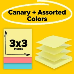 Post-It Notes*Post-it Pop-up Notes, 3" x 3", Poptimistic Collection, 100 Sheet/Pad, 18 Pads/Pack (R330144B) Canary Yellow/Poptimistic Collection