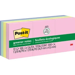 Post-It Notes*Post-it Recycled Notes, 1 3/8" x 1 7/8", Collection, 100 Sheet/Pad, 12 Pads/Pack (653RPA) Sweet Sprinkles