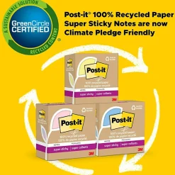 Post-It Notes*Post-it Recycled Super Sticky Notes, 4