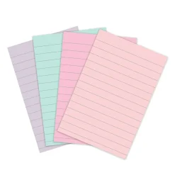 Post-It Notes*Post-it Recycled Super Sticky Notes, 4" x 6", Collection, 45 Sheet/Pad, 4 Pads/Pack (4621R-4SSNRP) Wanderlust Pastels