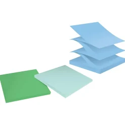 Post-It Notes*Post-it Recycled Super Sticky Pop-up Notes, 3" x 3", Collection, 70 Sheet/Pad, 6 Pads/Pack (R330R-6SST) Oasis