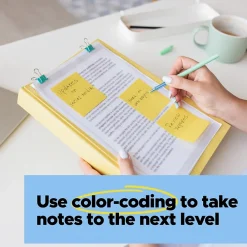 Post-It Notes*Post-it Recycled Super Sticky Notes, 3" x 3", Canary Collection, 70 Sheet/Pad, 12 Pads/Pack (654R-12SSCY)