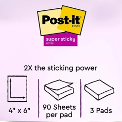 Post-It Notes*Post-it Recycled Super Sticky Notes, 4