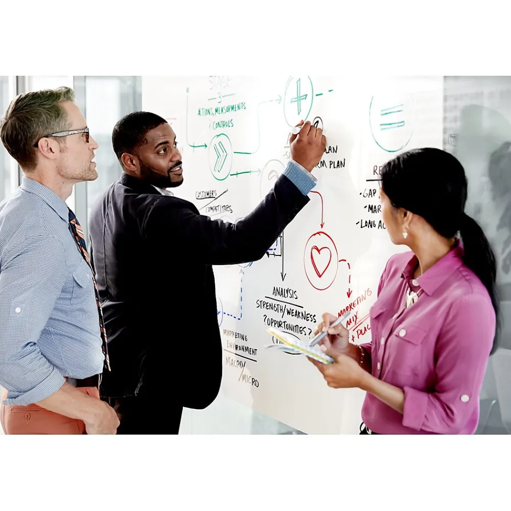 Dry Erase*Post-it ® Super Sticky Dry Erase Surface, 3' x 4' (DEF4x3)