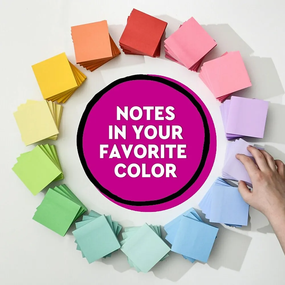 Post-It Notes*Post-it Super Sticky Notes, 3" x 3", Marrakesh Collection, 90 Sheet/Pad, 5 Pads/Pack (654-5SSLE)