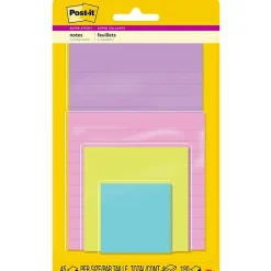 Post-It Notes*Post-it Super Sticky Notes, Assorted Sizes, Supernova Neons Collection, 45 Sheet/Pad, 4 Pads/Pack (4622-SSMIA)