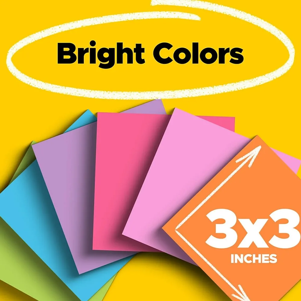 Post-It Notes*Post-it Super Sticky Notes, Bus Cabinet Pack, Assorted Bright Colors, 24 Pads/Pack, 70 Sheets/Pad (654-24SSBUS)