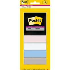 Post-It Notes*Post-it Super Sticky Notes, 3" x 3", Assorted Collection, 45 Sheet/Pad, 5 Pads/Pack (3321-5SSNE)
