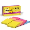 Sticky Notes*Post-it Super Sticky Notes, 1 7/8" x 1 7/8", Summer Joy Collection, 90 Sheet/Pad, 8 Pads/Pack (622-8SSJOY)