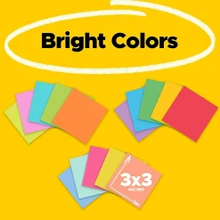 Sticky Notes*Post-it Super Sticky Notes, 3" x 3", Assorted Collection, 45 Sheet/Pad, 15 Pads/Pack (654-15SSBTS-SR)