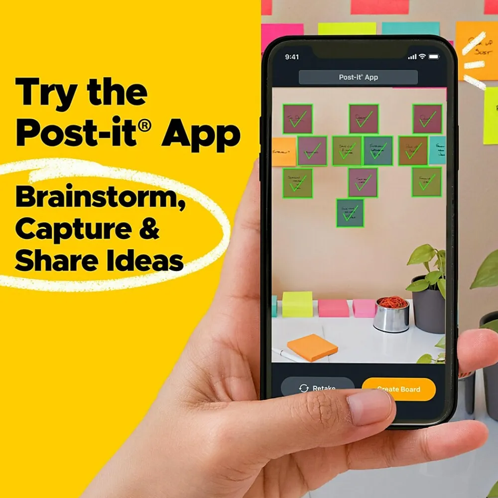 Sticky Notes*Post-it Super Sticky Notes, 3" x 3", Assorted Collection, 45 Sheet/Pad, 15 Pads/Pack (654-15SSBTS-SR)