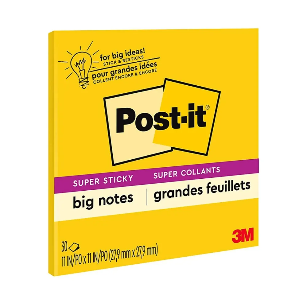 Post-It Notes*Post-it Super Sticky Notes, Big Note, Bright Yellow, 30 Sheet/Pad (MMMBN11)