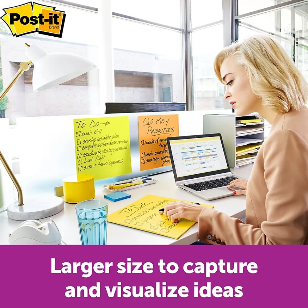 Post-It Notes*Post-it Super Sticky Notes, Big Note, Bright Yellow, 30 Sheet/Pad (MMMBN11)