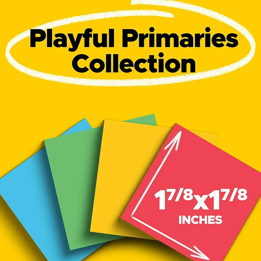 Post-It Notes*Post-it Super Sticky Notes, 2" x 2", Collection, 90 Sheet/Pad, 8 Pads/Pack (6228SSAN) Playful Primaries