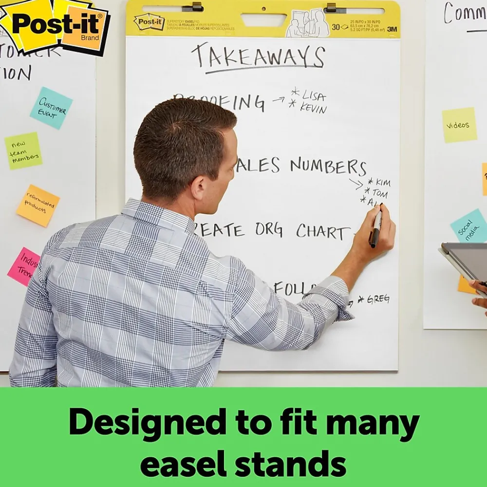 Easel Paper Pads*Post-it Super Sticky Wall Easel Pad, 25" x 30", 30 Sheets/Pad (559RPX)