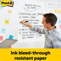 Easel Paper Pads*Post-it Super Sticky Wall Easel Pad, 20" x 23", 20 Sheets/Pad, 2 Pads/Pack (566)