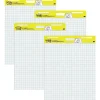 Easel Paper Pads*Post-it Super Sticky Wall Easel Pad, 25" x 30", Grid Lined, 30 Sheets/Pad, 4 Pads/Pack (560VAD4PK)