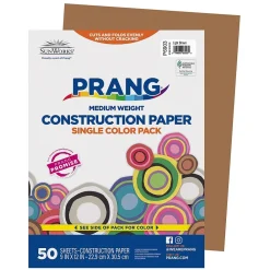 Construction Paper*Prang 9" x 12" Construction Paper, Light Brown, 50 Sheets/Pack (P6903-0001)