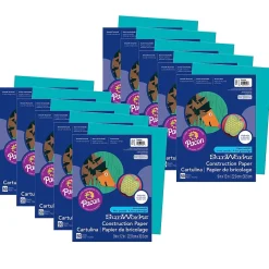 Construction Paper*Pacon Prang® Construction Paper, Turquoise, 9" x 12", 50 Sheets Per Pack, 10 Packs (PAC7703-10)