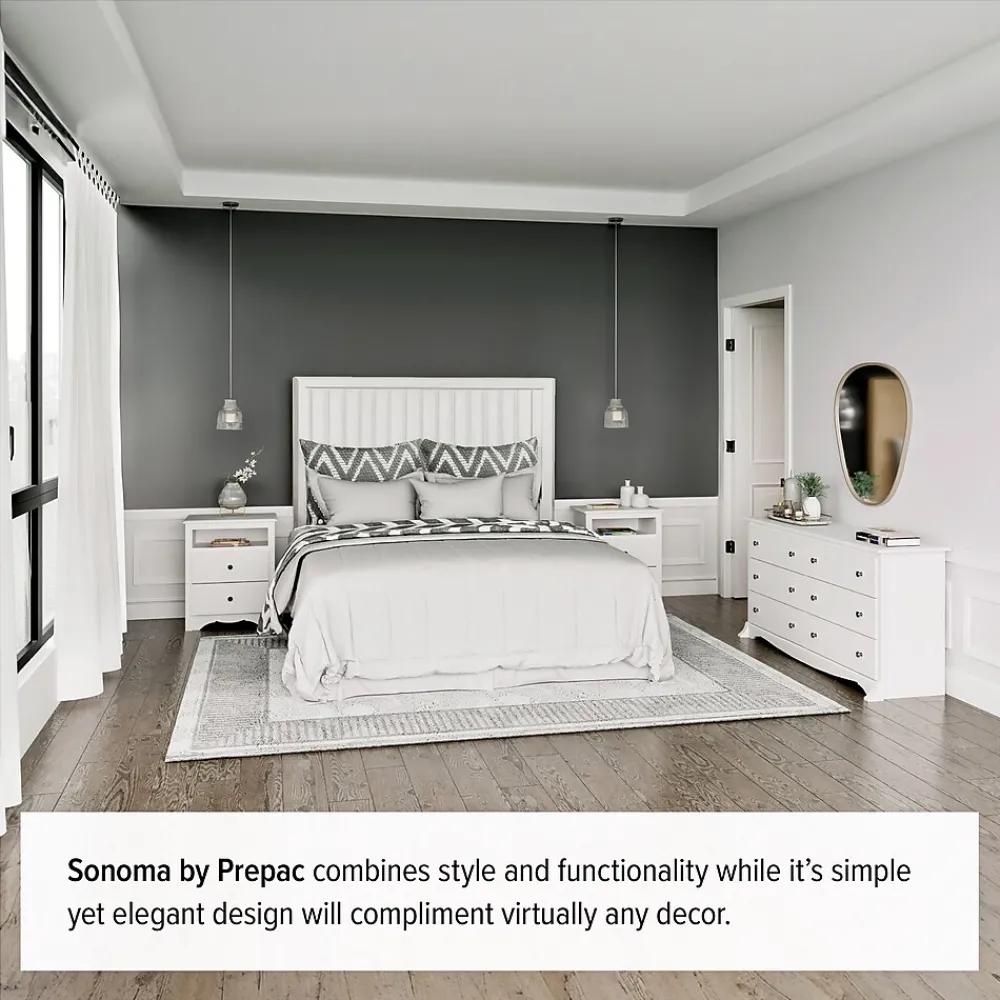 Storage Cabinets*Prepac 29" Monterey 6 Drawer Dresser, White (WDC-6330-K)