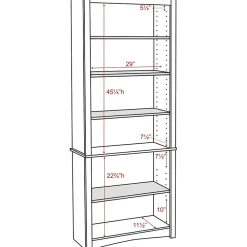 Bookcases*Prepac ™ 6 Shelf Bookcase, Espresso
