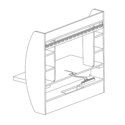 Computer Desks*Prepac 42'' Wall Mounted Floating Desk with Storage, Espresso (EEHW-0200-1)