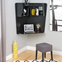Corner Desks*Prepac Floating Corner Desk, Black (BEHW-0202-1)