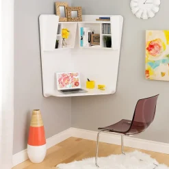 Corner Desks*Prepac Floating Corner Desk, White ( WEHW-0202-1)